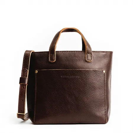 Koyu Kahve Mini Çapraz Tote