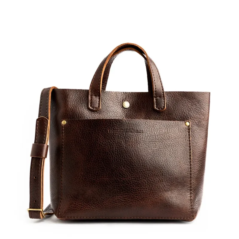 Koyu Kahve Mini Çapraz Tote